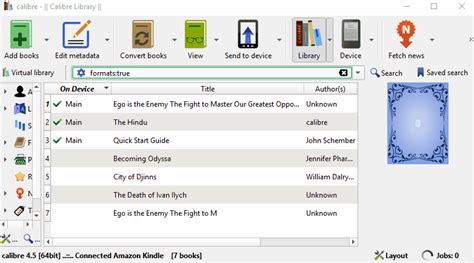 calibre for kindle books.